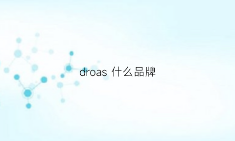 droas什么品牌(droi是啥牌子)